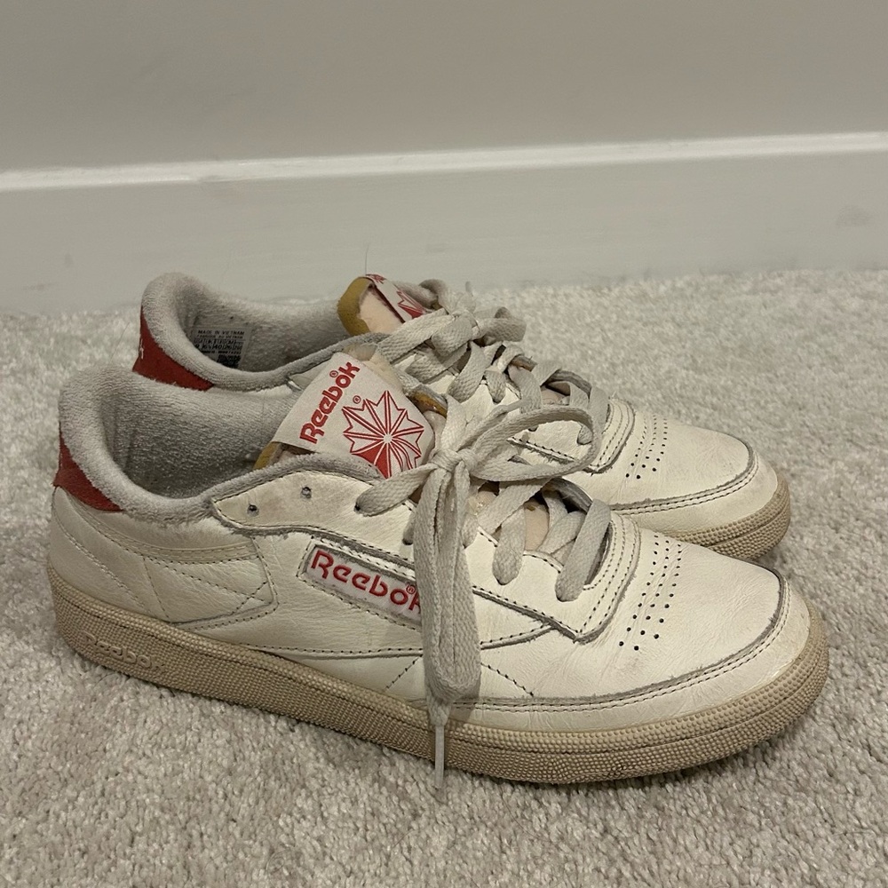 Reebok White and Red Sneakers